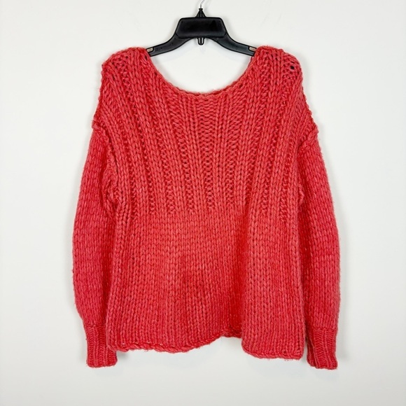 Free People Be There Chunky Knit Pullover in Coral Size XS - Picture 2 of 11